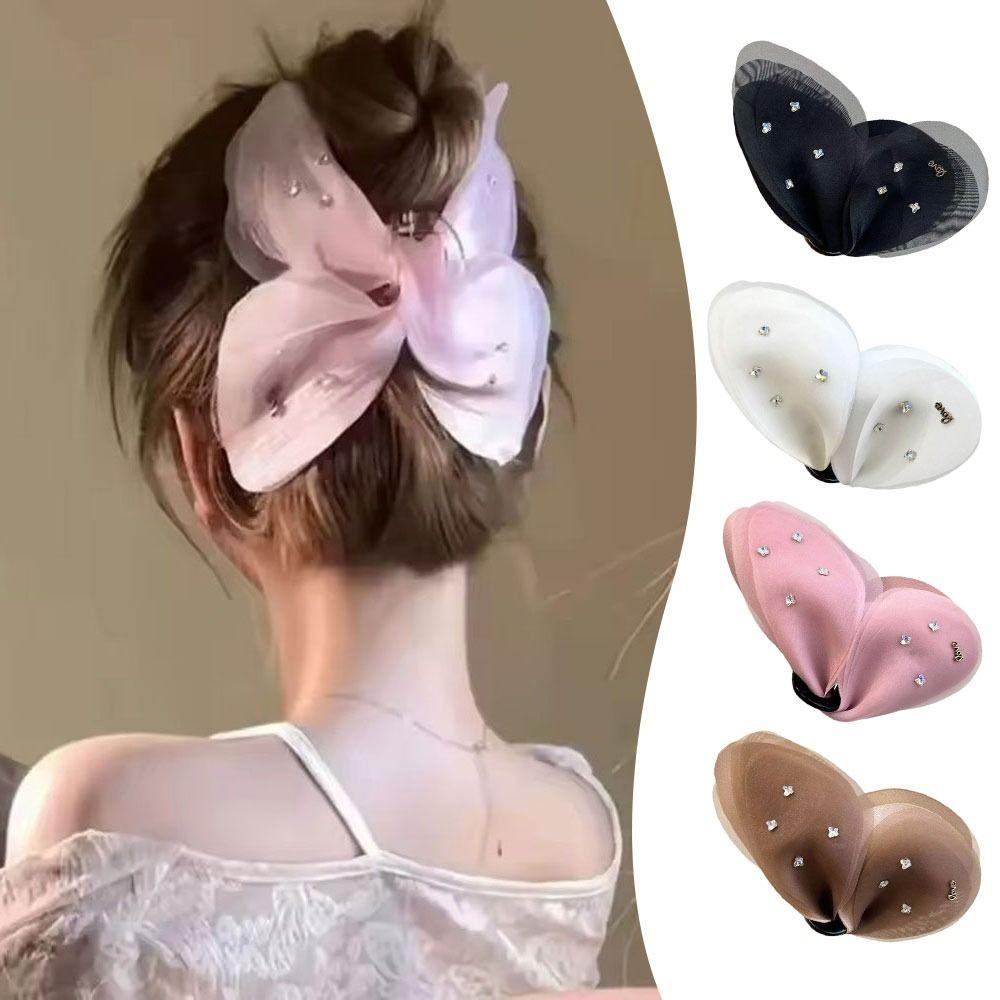 Delicate Crystal Butterfly Hair Clip Luxurious Temperament Headdress Hairgrips For Girl Lady Women