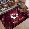 Custom Rug Kansas City Chiefs Pattern Print Name Text Soft Non‑Slip Floor Carpet for Home Indoor Decoration