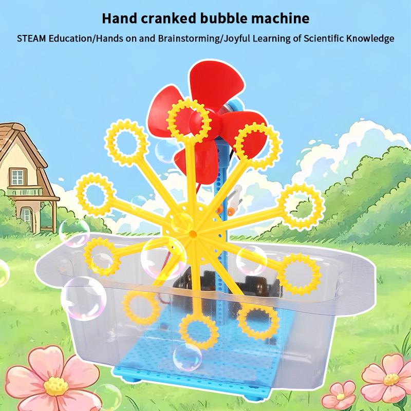 Toys Diy Bubble Machine Assembling Model Material Kits Students Educational Science Experiment Technology Toys For Children
