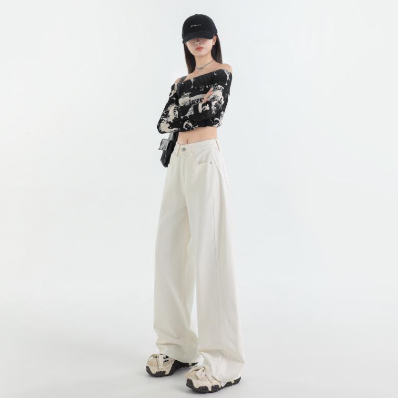 Dámské džíny s vysokým pasem a širokými nohavicemi - Kolekce jaro 2025