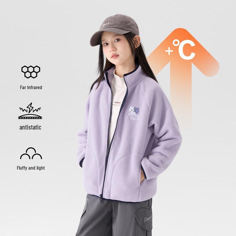 Zuoxi Girls' Thermal Fleece-Lined Winter Jacket