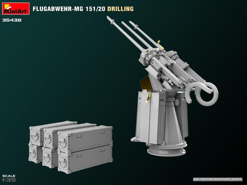 MiniArt German 2cm Triple Gun Drilling 1/35 WW.II Anti-Aircraft 151/20