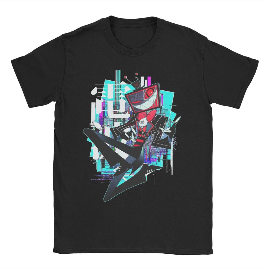 Vox Hazbined Hotels Men Women T Shirt Black Comedy Humor Tee Shirt Short Sleeve TShirt 100 Cotton Printed Clothing