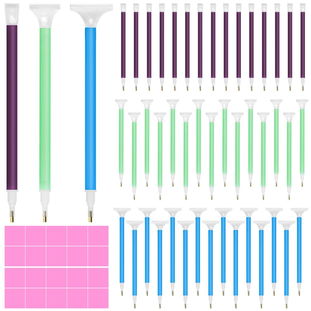AIFUDA Diamond Art Painting Tools - 45 Diamond Pens & 20 Adhesive Clay for DIY Diamond Painting