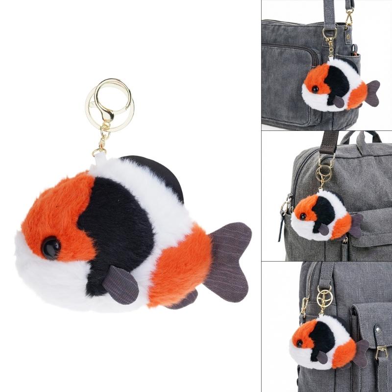 User Friendly Plush Fish Ornament Keychain Bag Hanging Decoration Thoughtful Present for Special Occasion