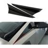 Carbon Fiber Style Front Side Window Triangle Cover Trim Exterior Accessories for Tesla Cybertruck (Bright Surface)