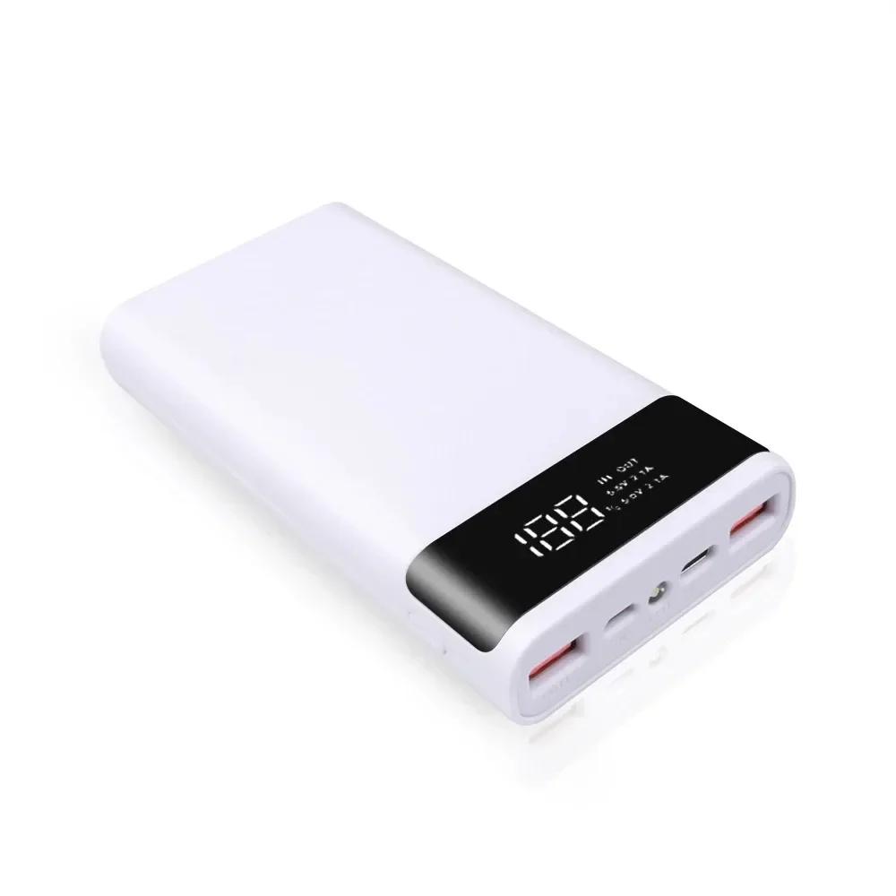 6*18650 Battery Holder Dual USB Power Bank Battery Box Mobile Phone Charger DIY Shell Case Charging Storage Case For Smartphone