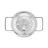 Fissler hrnec Pure Collection 20 cm s poklicí z nerezové oceli, kompatibilní s plynovým ohřívačem, vyrobeno v Německu, stříbrný, obouruční [autorizovaný produkt]
