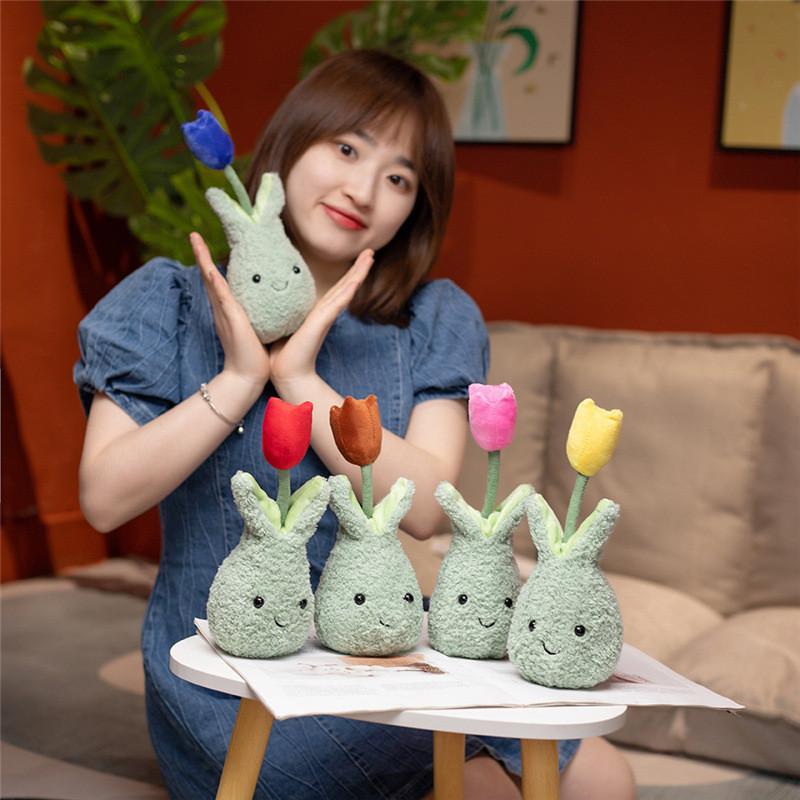 Tulip Succulent Adorable Plushie Toy Cute Cartoon Plant Kids Birthday Present