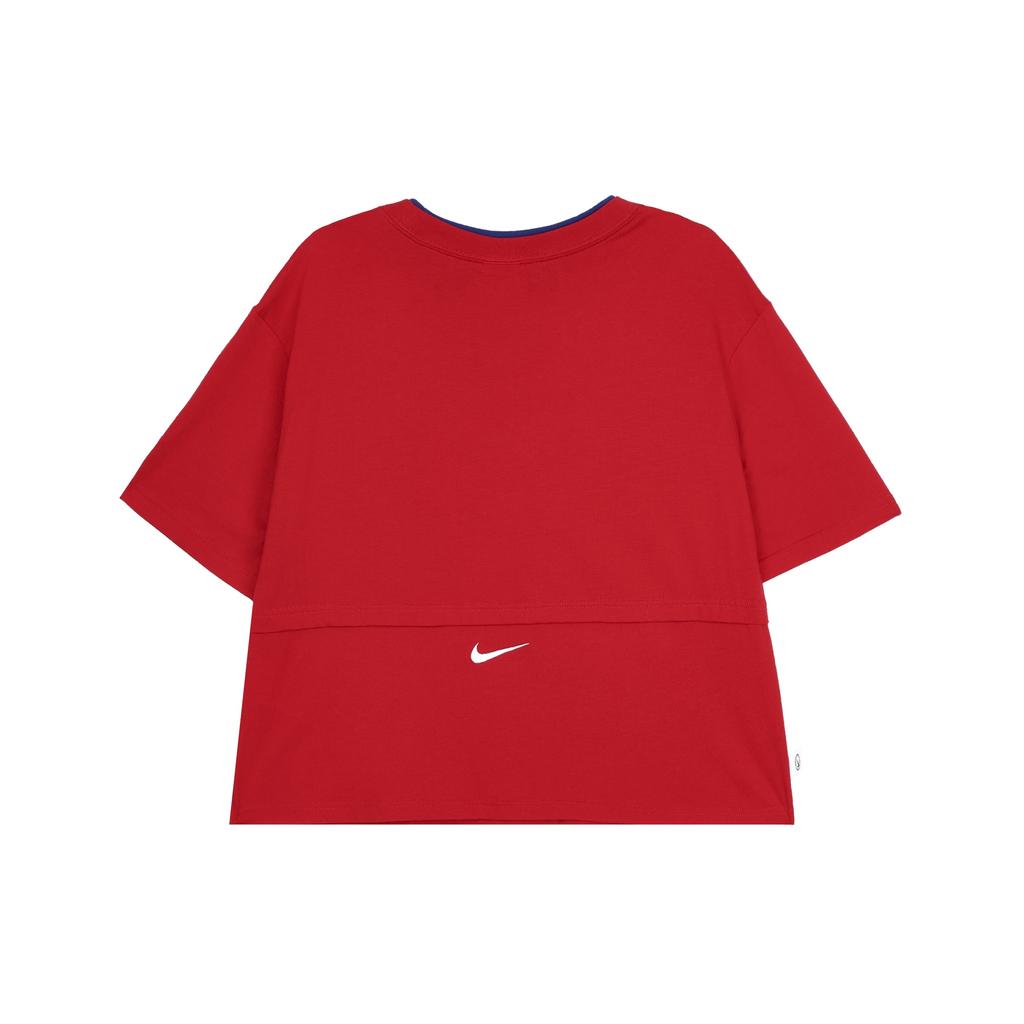 (WMNS) Nike Sportswear Logo T-shirt Asia Sizing 'Gym Red' Women's HF6291-687