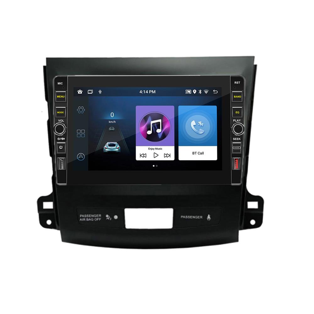 8-tums Android Car Radio Multimedia Video Player för Mitsubishi Outlander 2005-2011 Med knappknopp Carplay WiFi BT 2 Din 2+32GB