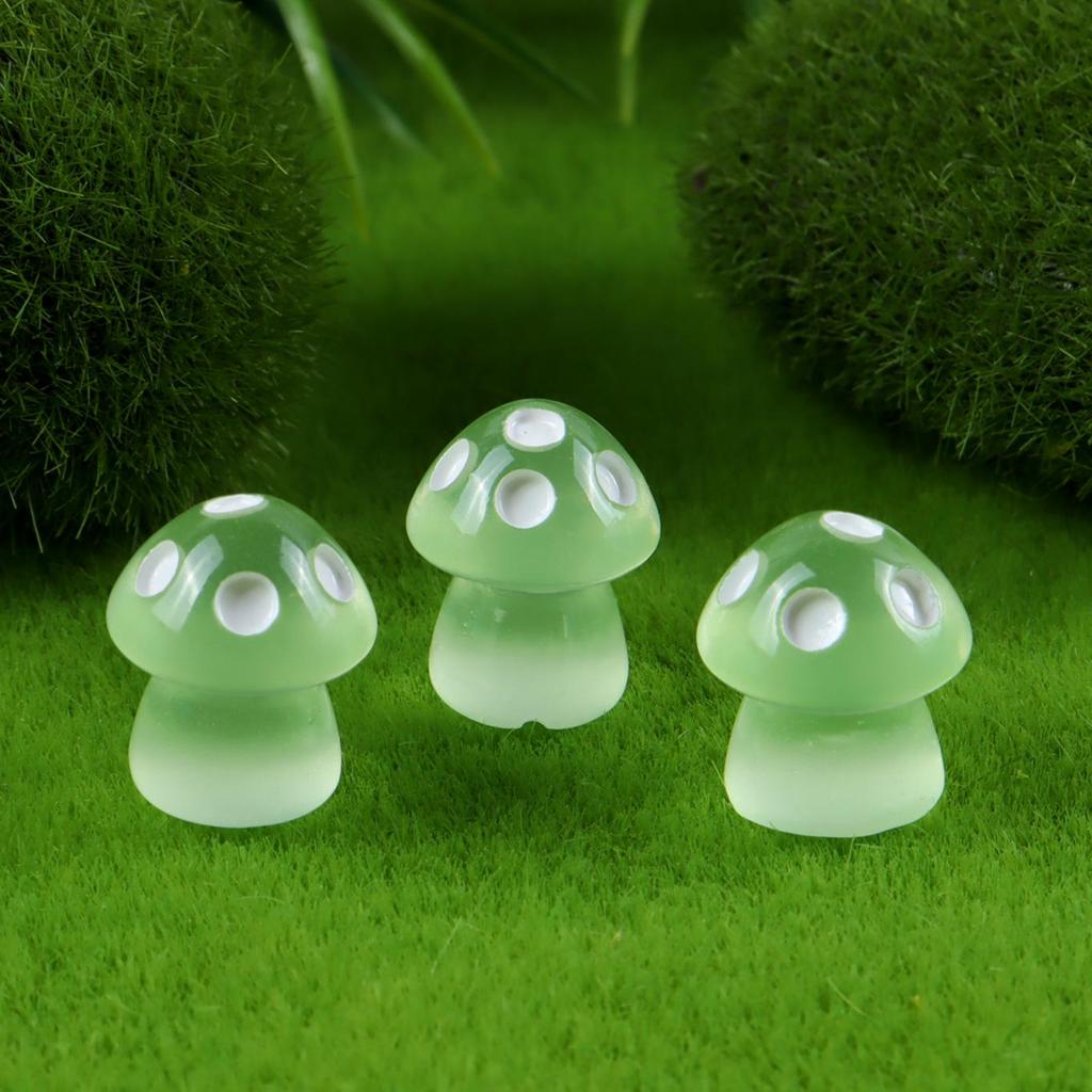 Mini Transparent Mushroom Ornaments for Moss Gardens and Balcony Potted Plants