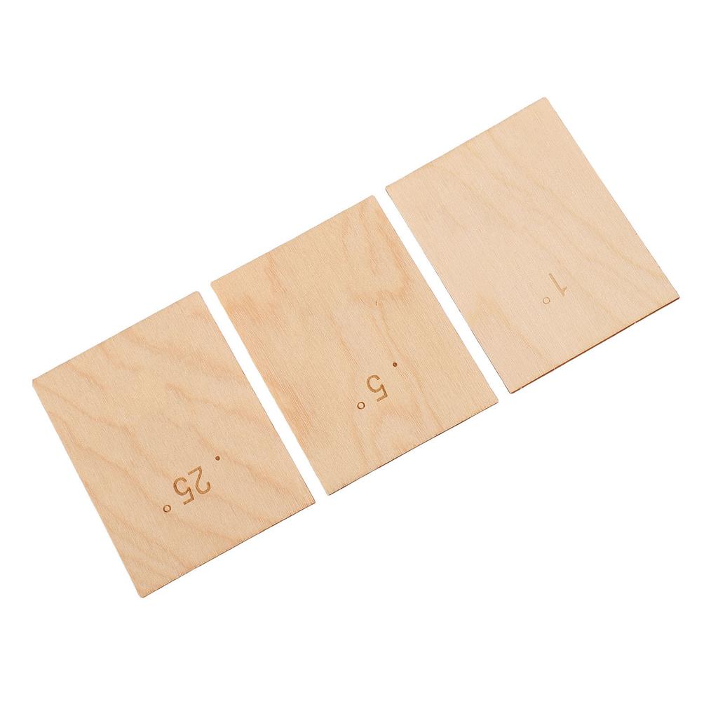 3 Stück Gitarrenhals Unterlegscheibe Ahorn Holz 0,25 Grad 0,5 Grad 1 Grad Gitarrenhalsplatte Dichtungssatz für Schraubbefestigung