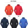 Fleece-Lined Softshell Stand-Up Collar Windbreaker with Logo Embroidery for Autumn/Winter Workwear