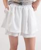 WHEN YOU MOVE Basic Elastic Skirt Shorts White