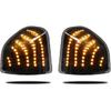 2PCS Dynamic Turn Signal Light Left and Right Sequential LED Side Mirror Lamps Smoke Cover Lens for 68302828AA 68302829AA Compatible with 2010-2018