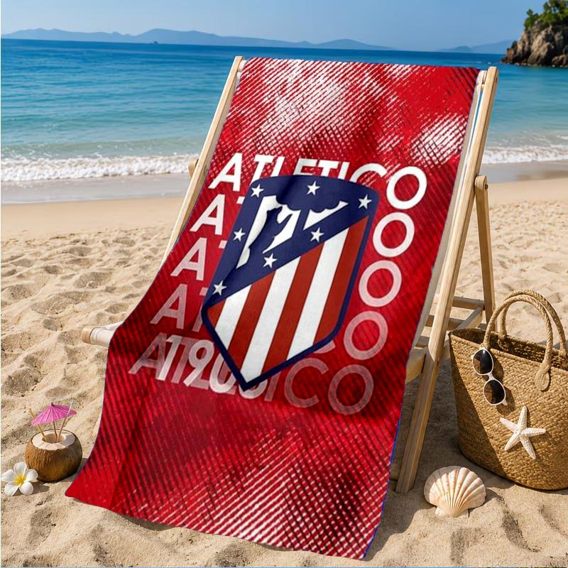 Atletico Football Club Printed Microfiber Beach Towel, Soft And Absorbent, Quick-Dry, Ideal for Summer Travel, Beach Essential, Swimming Pool
