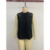 Casual Commuting Lace Sleeveless Top Half High Neck Solid Color Women’s Blouses & Shirts