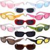 Rectangle Sunglasses for Women Men Trendy Retro Fashion Sun Glasses Vintage UV 400 Protection Square Frame 2024