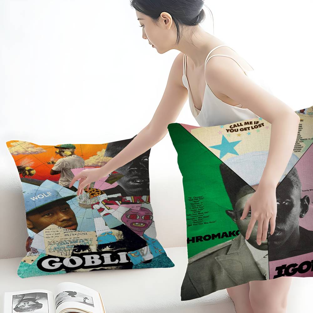 Tyler The Creator 45*45cm Cushion Cover Pillow Cover Decor Pillowcase Home Pillowcase for Couch Pillow