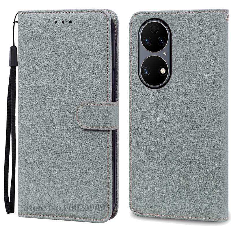 P50 P 50 Pro Case For Huawei P50 Case Leather Wallet Flip Case For Huawei P50 Pro Cover Soft Silicone Coque Fundas Shell