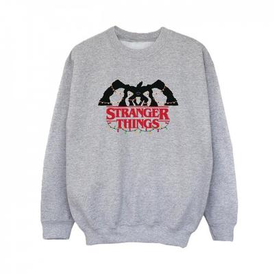 Netflix Boys Stranger Things Demogorgon Christmas Lights Sweatshirt