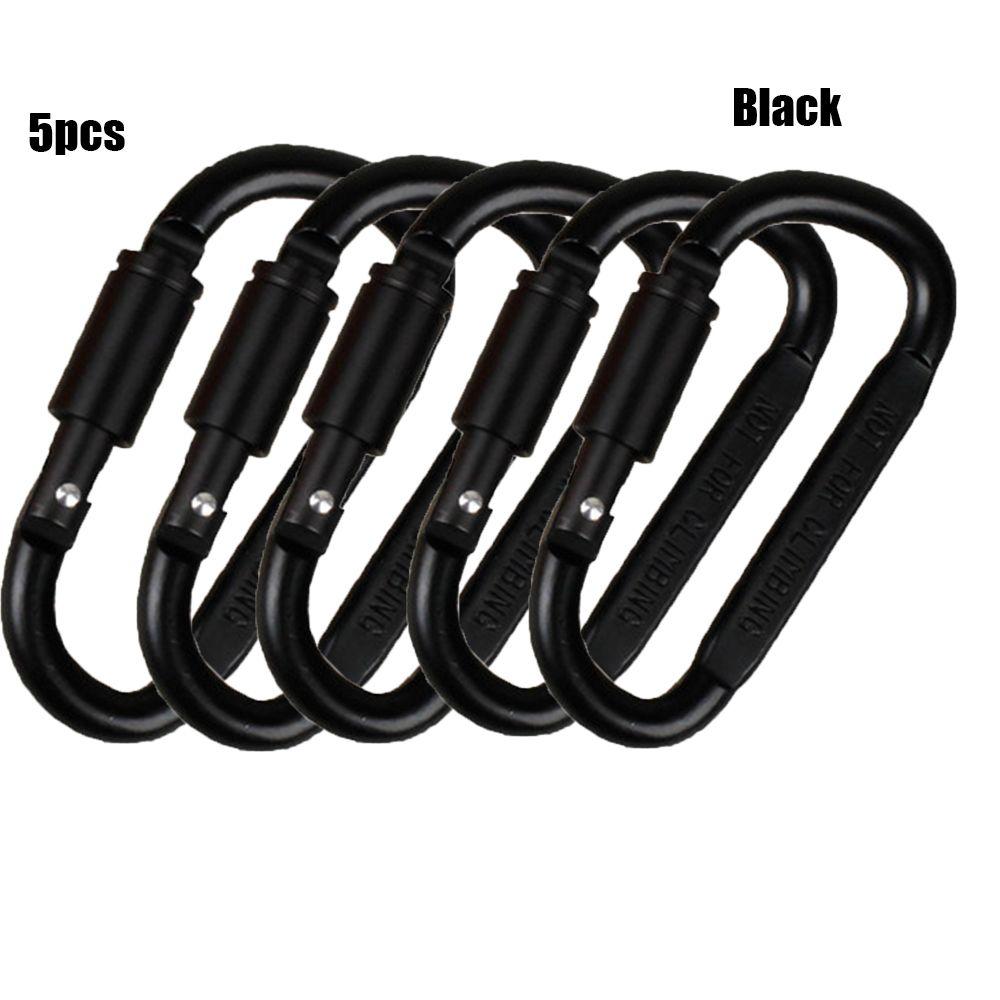 Aluminium Alloy Safety Keychain Buckles Climbing D Carabiner Spring Clips Camping Hiking Hooks