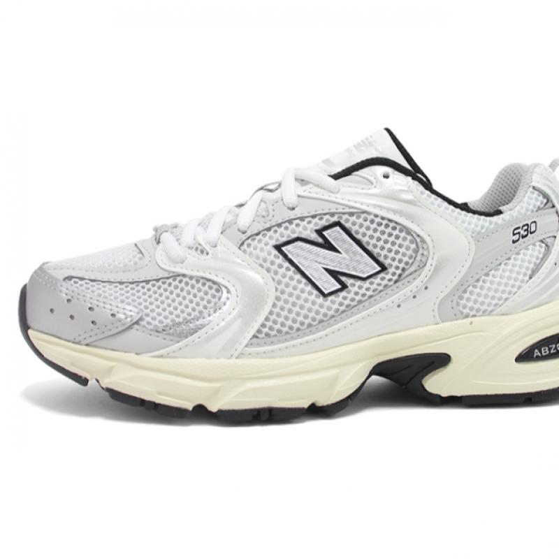 New Balance Unisex 530 Running Shoes Silver Cream Mr530ta