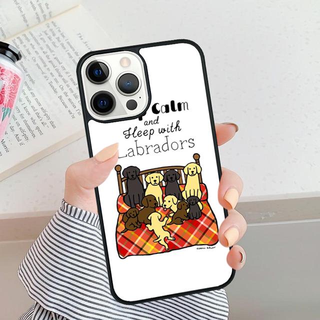 Cute Labrador Retriever Phone Case Cover For iPhone 16 15 14 Plus XR XS Apple 16 11 12 13 Mini Pro Max Coque