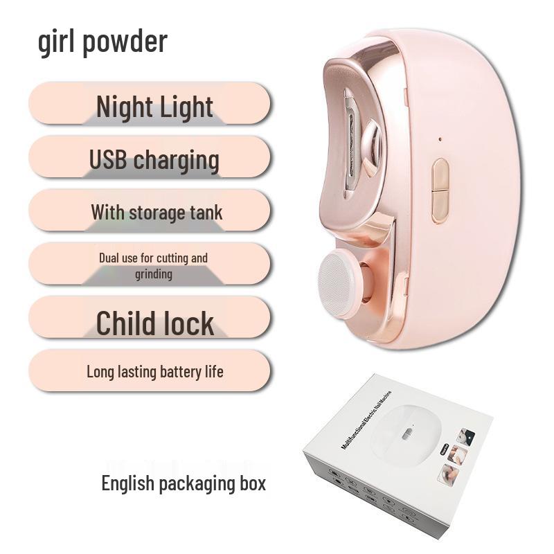 Wielofunkcyjny Elektryczny Obcinacz i Pilnik do Paznokci dla Dzieci i Dorosłych - Konstrukcja Zapobiegająca Szczypaniu