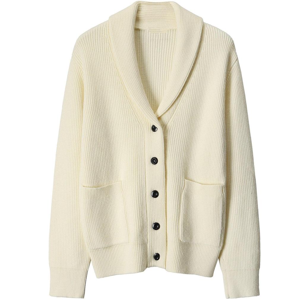 Men's 2023 Autumn/Winter V-neck British Retro Slim Knit Cardigan Sweater