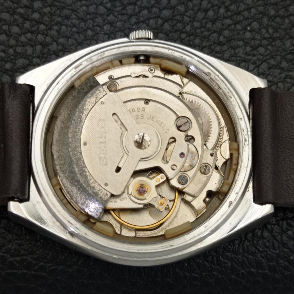 AUTOMATIC VINTAGE SEIKO 5 JAPAN 6349A MENS ORANGE COLOR DIAL WATCH a701293-5 R206a-a701293