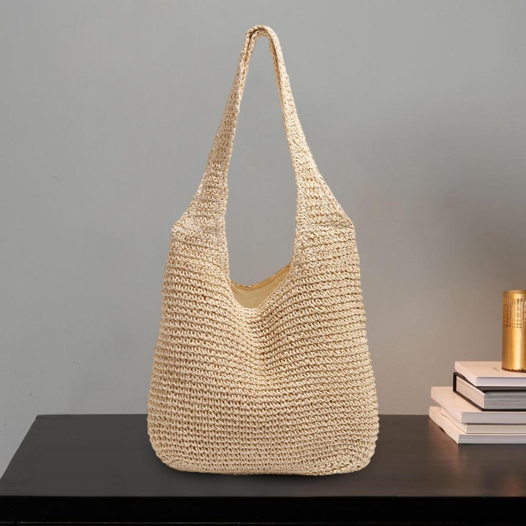 Handwoven Beach Tote Bag Boho Design for Women Shopping Commuting Valentines