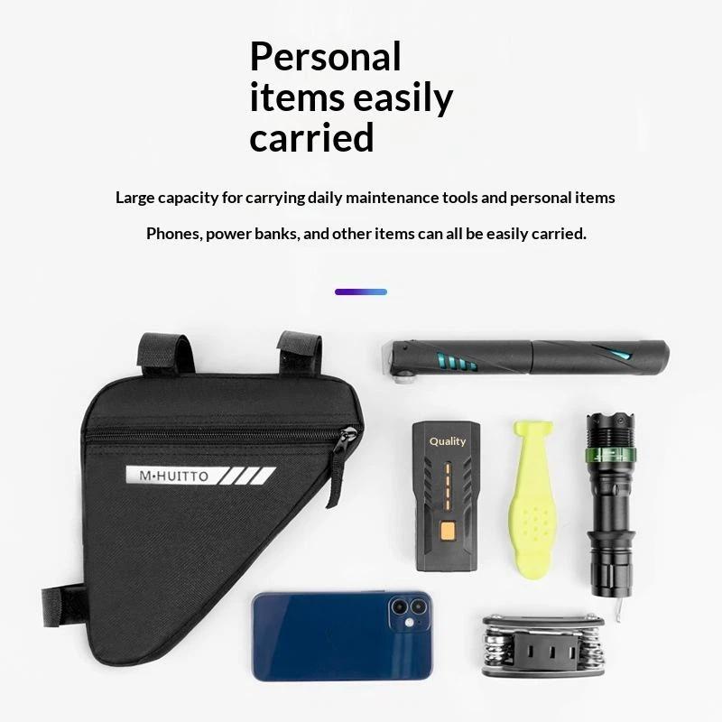 Bike Waterproof Front Phone Storage Bag Adjustable Holder 1PC Portable Cycling Bag for Weekend Outdoor Biking