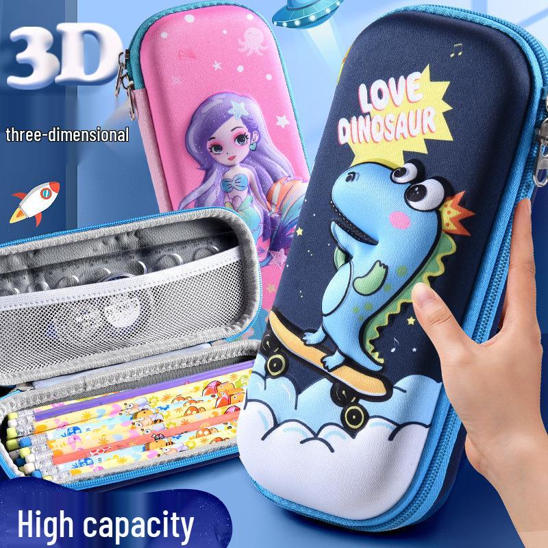 2022 New 3D Cartoon Pencil Case - Large Capacity, Waterproof, Stain-Resistant for Elementary Students