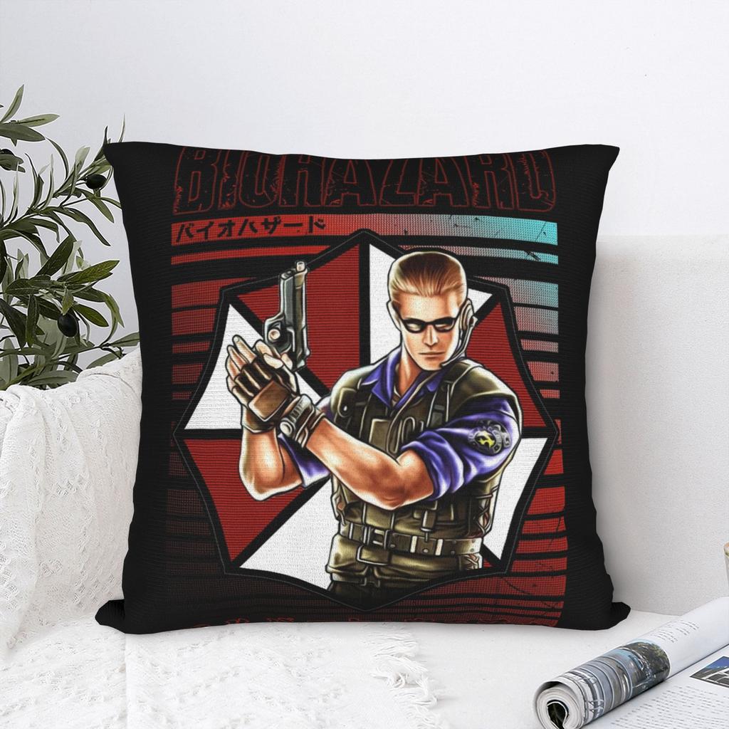 Albert Wesker Povlaky na polštáře Merch Měkký potah na polštář Potah na dekorační polštář Potah na polštář na sezení Čtvercový Více velikostí