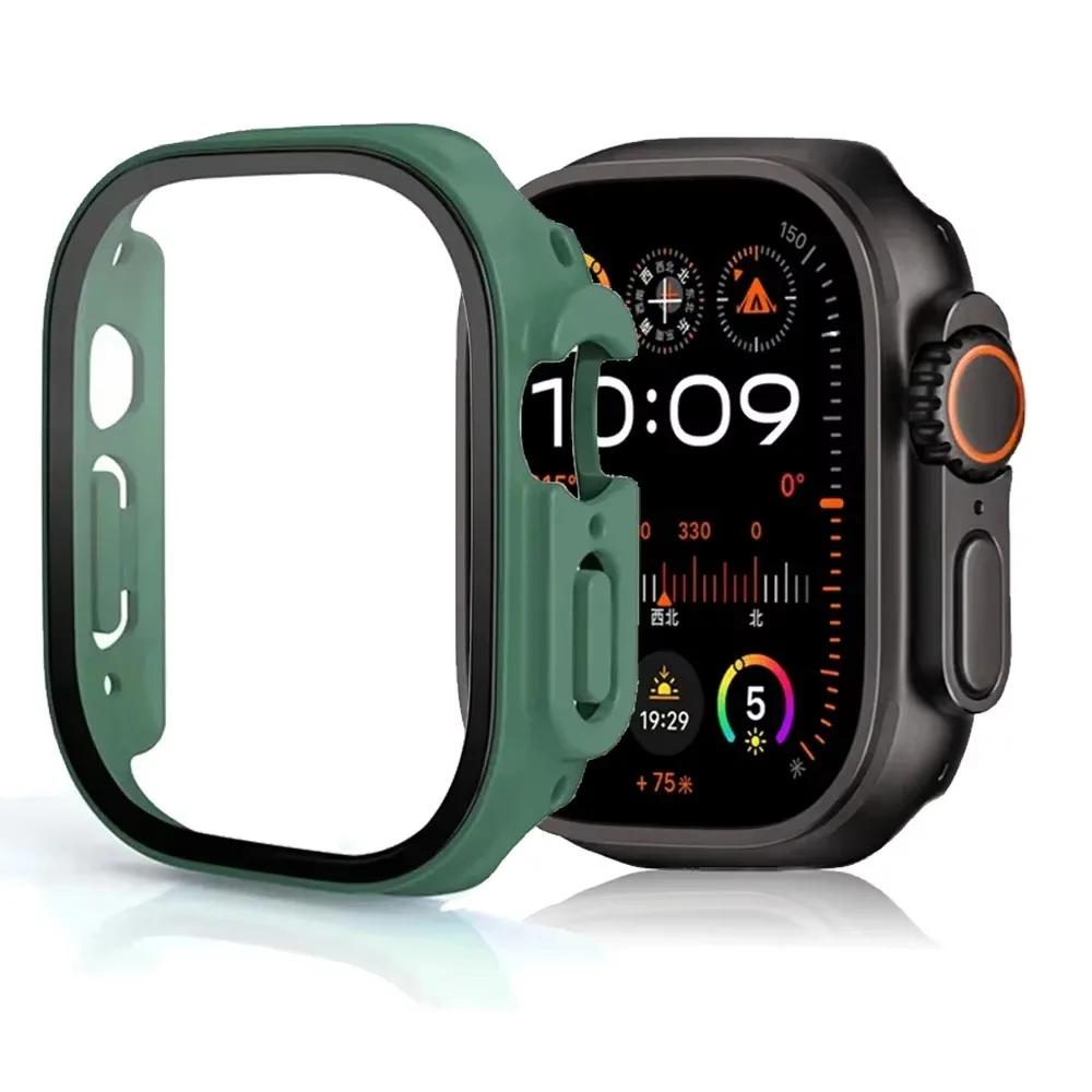 Tempered Glass+Cover For Apple Watch Ultra 3 2 1 49mm PC Bumper Screen Protector Case for iWatch Series Ultra 3 49mm Accessories