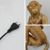 Affe Harz Wandleuchte schwarz goldene Tischleuchte Pendelleuchte für Wohnzimmer Studie Tier Home Decor Kunst Salon E27 LED-Birne