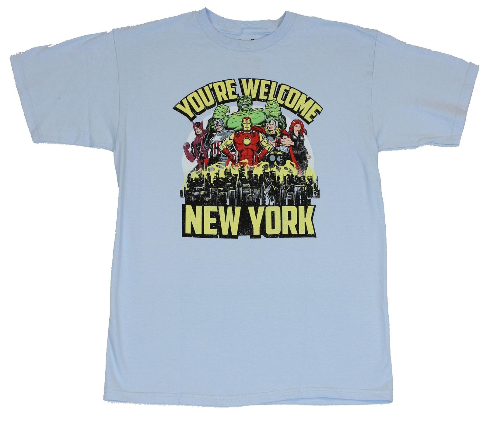 The Avengers Marvel Adult New T-shirt You re Welcome New York Pic L