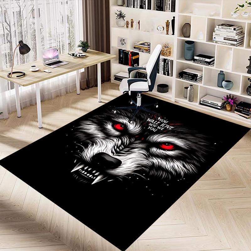 1pc Wolf Love Carpet, Office Rug Outdoor Mat Home Decor Area Carpet Festival