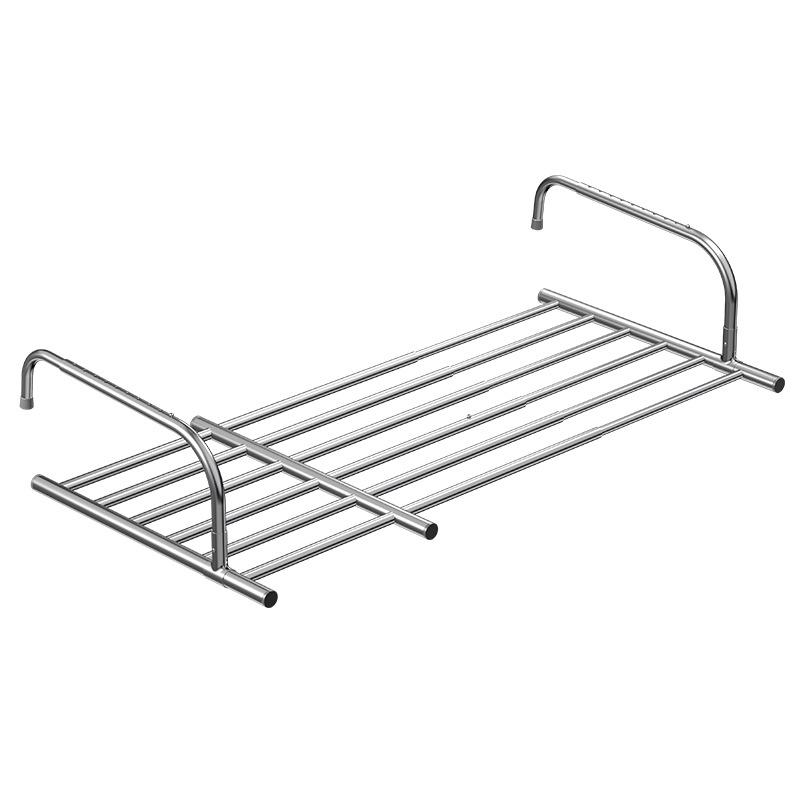 Retractable Stainless Steel Clothes Drying Rack: No-Drill, Multifunctional for Balcony and Window Sills