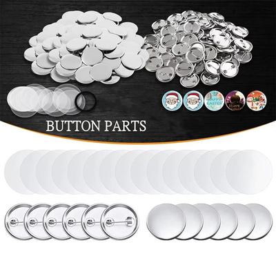 100 Stück 25/58mm Metall-Anstecknadel-Verschlüsse Leere Knopfhersteller-Teile Kreations-Stift Scheibe Polster Anstecknadeln Schmuck