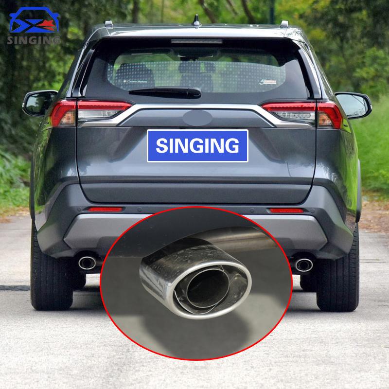 Accessoir De For Toyota 2019-2023 RAV4 Exhaust Tip Muffler End Pipe Protector Stainless Steel Tail Decoration Decorative Tip