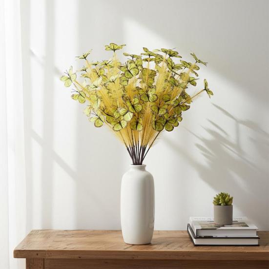 5PCS Artificial Flowers Bright Colors Lifelike Artificial Flowers Never Fade Reusable Fake Flowers for Home Living Room Bedroom