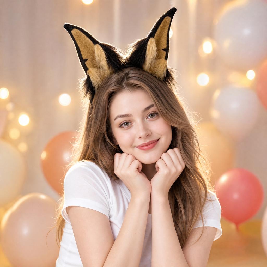 Cute Furry Animal Ear Headband for Cosplay, Anime Convention, Party and Performance