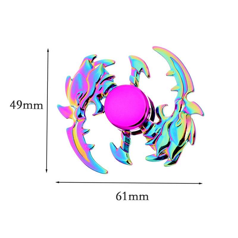 New Colorful Rainbow Alloy Fingertip Gyro Decompression Creativity Finger Spinners Hand Fidget Small Toys