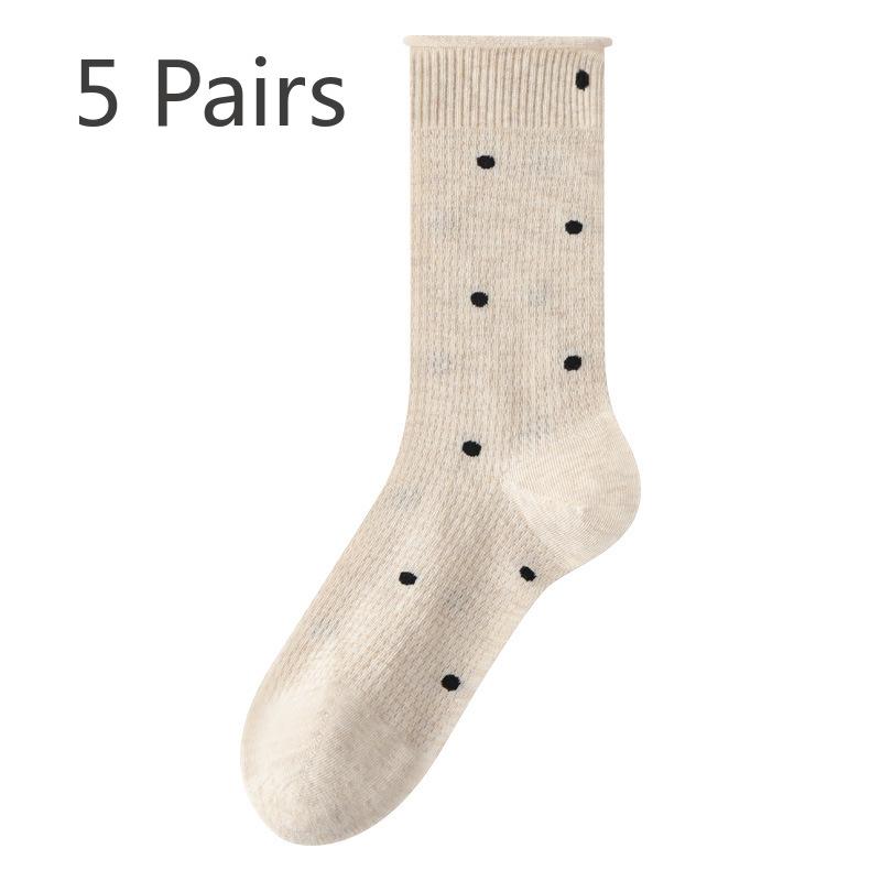 5 Pairs of Women's Summer Boneless Mesh Spot Breathable Stockings