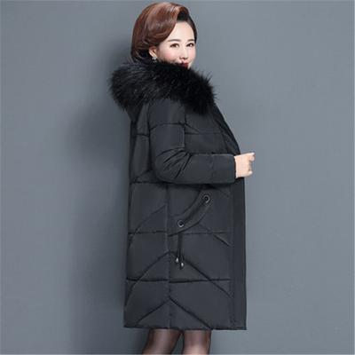 Women's Winter Jacket Fur Collar Jacket Padded Long Jacket