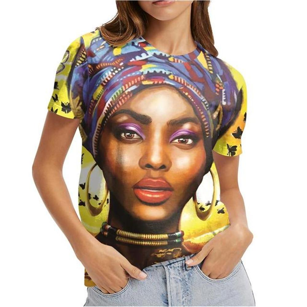 Vielseitige Harajuka Cartoon Mädchen Porträt Druck T-Shirts Damen Pullover Kurzarm Sommer Neu Designer Lässig O-Ausschnitt Weiblich