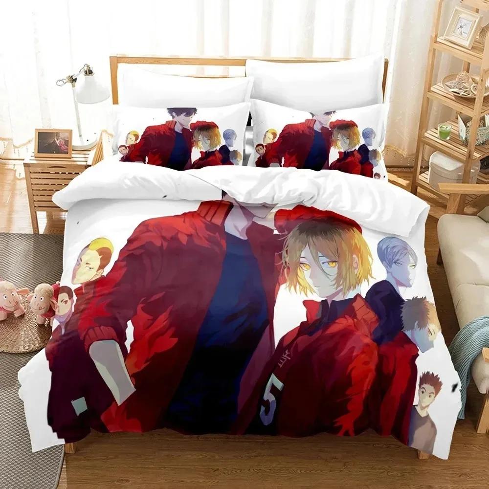 3D-tryck Haikyu Anime Sängkläder Set Pojkar Flickor Twin Queen King Size Påslakan Örngott Säng pojkar Vuxen Hemtextil